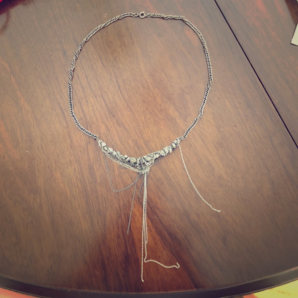Multi chain hanging necklace